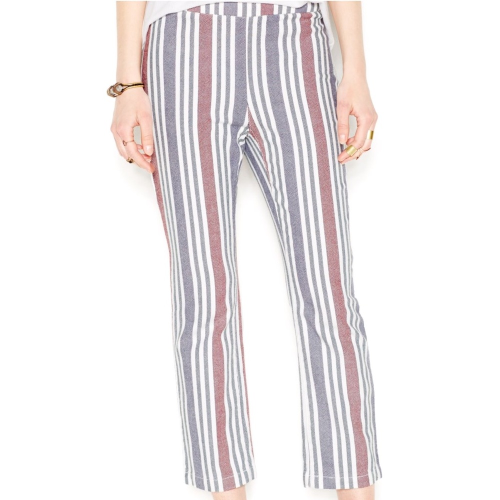 EUC Free People Striped Crop Pants, Size 10